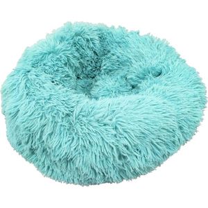 Nobleza Dierenmand Fluffy Donut - Hondenmand - Kattenmand - Dierenbed - Hondenbed - Kattenbed - Blauw - 40 cm