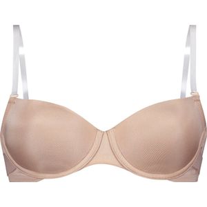 Hunkemöller Dames Lingerie Voorgevormde beugel bh Transparent Back - Beige - maat B80