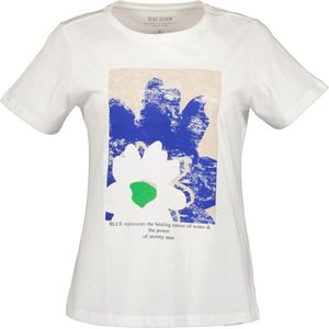 Blue Seven dames shirt - shirt KM - wit met groene print - 105702 - maat 46
