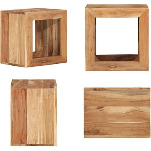 vidaXL Kruk 40x30x40 cm massief acaciahout - Kruk - Krukken - Bijzettafel - Houten Tafel