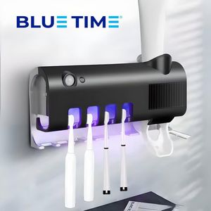 BlueTime - UV-tandenborstelhouder- Steriliserend UV-licht- - Tandpasta Squeezer- tandenborstelhouder electrische- tandenborstelhouders - Tandenborstel Houder - Tandenborstelhouder - Tandenborstelhouder Electrische - Tandenborstel Doosje