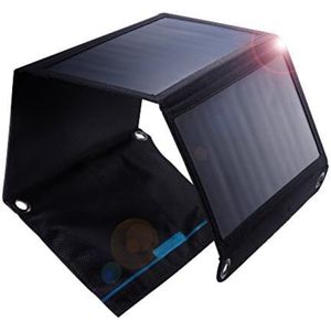 Velox Solar charger - Solar panel - Solar oplader - Solar charger zonnepaneel - Solar charger powerbank - Zwart