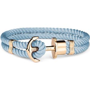 Paul Hewitt Anchor Bracelet PH-PH-N-G-Ni-M - Armband - Nylon - Blauw - 18 cm