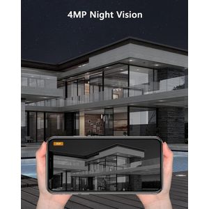 Bewakingscamera 4MP voor buiten - wifi IP-camera - weerbestendige beveiligingscamera