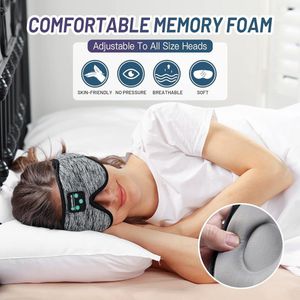Slaapkoptelefoon Slaapmasker met ultradunne HD-stereoluidsprekers - Wasbaar en Verstelbaar voor Zijslapers, Vliegreizen, Yoga en Meditatie