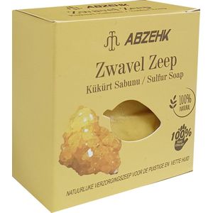 Abzehk Zwavel Zeep (Sulfur Soap). 100% Handmade and Natural. Inhoud 150gr + 10gr EXTRA