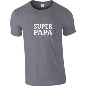 SUPER PAPA Verjaardag - Vaderdag Heren T-shirt - Medium