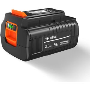 Voltière Vervangende 3 ah Accu Geschikt voor 36v Black & Decker/ Stanley Apparatuur - 3000 mAh Batterij met LED identificatie - BL2536-XJ Series