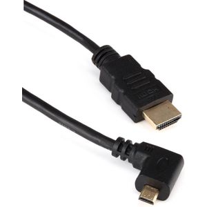 Micro HDMI - HDMI kabel - 90° haaks naar links - versie 1.4 (4K 30Hz) - 0,50 meter