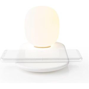 Nedis LTLQ10W1WT Led-nachtlamp Met Touch-bediening Draadloze Qi-lader Voor Smartphone 10 W