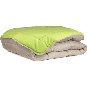 Zelesta Easybed Anijs & Beige 240x220cm - Dekbed zonder overtrek - 30 dagen proefslapen - Wasbaar hoesloos dekbed - Bedrukt dekbed - All Year Winterdekbed & Zomerdekbed