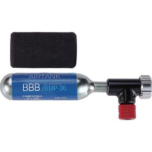 BBB Cycling EasyAir Minipomp - Fietspomp Co2 Patroon - Pomp Fiets Mini - Met Cartridge - Zwart - BMP-34