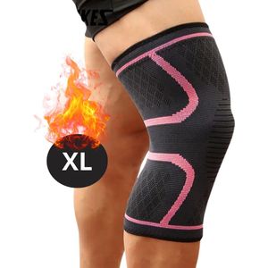 Nivard Kniebrace - Sportbrace Knie - Knee Sleeves - Knee Sleeves Powerlifting - Compressie Knie Brace - Knee Wraps - Knee Support - Dames - Heren - Comfortabel - Roze - Maat XL