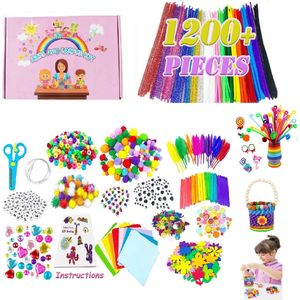 Knutseldoos Zelfmaakset-1200+PCS Creatief- Knutselpakket -Knutselwerk voor Kinderen-knutselaccessoires - Creatief Speelgoed - Knutselkoffer - Knutselset - Knutselbox - Knutselen Meisjes - Knutselen Jongens - Knutselen voor kinderen