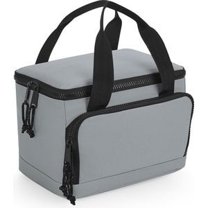 Bagbase koeltasje/lunch tas model Compact - 24 x 17 x 17 cm - 2 vakken - grijs/zwart - klein model - kwaliteit