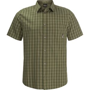 Jack Wolfskin Hot Springs Shirt Men - Outdoorblouse - Heren - Greenwood Checks - Maat M