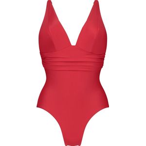 Hunkemöller Dames Badmode Badpak Luxe - Rood - maat 38