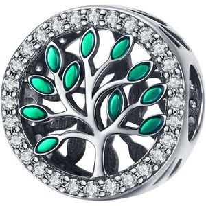 Tree of life bloem bedel multi zirkonia | boom des levens bead | Zilverana | geschikt voor alle bekende merken | 925 zilver | moederdag