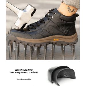 Werkschoenen - 46 - SB - Dames / Heren - AX Fashion - Lederen Veiligheidsschoenen - Schoenen voor werk - Werkende laarzen - Beschermende schoenen - Anti ippact - Onmenkijable Sole - Anti slip - Beschermende neus - Beschermende zool