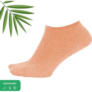 Bamboe Sokken, Hypoallergeen Sneaker Sokken, Dames Sokken, Kort Sokken, Naadloze Teenkousen, Onzichtbaar Sokken, Antibacterieel, 1 Paar, 39-42, Lichtoranje