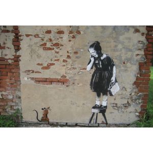 BANKSY  Rat Girl Canvas Print