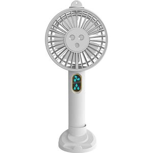 DrPhone CLU2 - Luxe Krachtige Ventilator Ultra Stand + Koude Luchtbevochtiger – Draadloos accu - licht – Wit