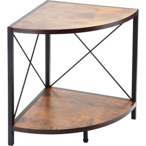 Kruidenrek met 2 verdiepingen van hout, staand kruidenrek, bureau-hoekrek, houten rek, opbergorganizer, multifunctioneel rek voor keuken, woonkamer, kantoor, 33 x 33 x 40 cm