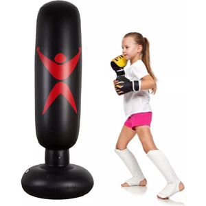 Befitco - Opblaasbare bokszak - Staande boksbal op voet - Bokspaal voor volwassenen en kinderen