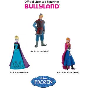 Bullyland - Disney Frozen Speelset Elsa, Anna en Kristoff - Taarttoppers - set 3 stuks (hoogte +/- 11 cm)