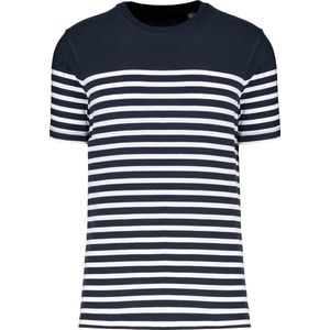 T-shirt Heren 3XL Kariban Ronde hals Korte mouw Navy / White Stripes 100% Katoen