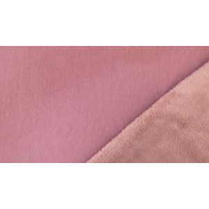 Alpen Fleece Stof Uni - Oud Roze 1313 - 1 Meter