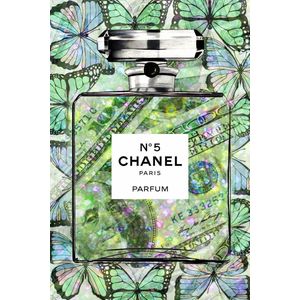 Plexiglas Chanel Paris Butterflies 80 x 120 cm Foto op Plexiglas incl. luxe ophangframe