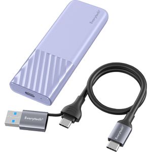 Everytech - M.2 SSD Enclosure met USB-kabel - Purple