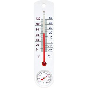 Universele witte thermometer met hygrometer - Binnen thermometer