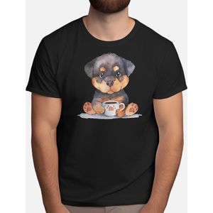 Rottweiler coffee - T Shirt - dogs - gift - cadeau - puppies - puppylove - doglover - doggy - honden - puppyliefde - mijnhond - hondenliefde - hondenwereld