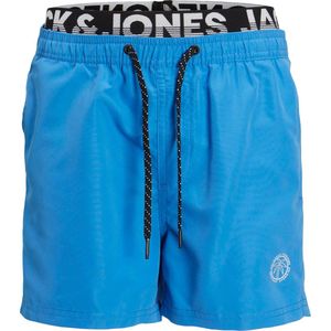 Jack & Jones Plus Size Zwemshorts Heren JPSTFIJI Dubbele Waistband Blauw - Maat 46 - Zwembroek