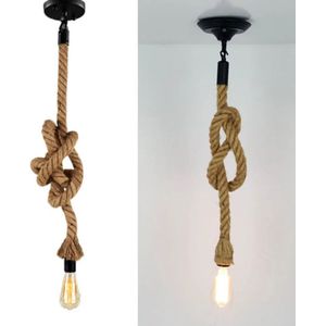 Vintage moderne touwlamp - Hanglamp - Industriële kroonluchter - 2 Meter touw - Licht - Decoratie