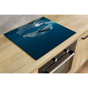 Inductiebeschermer - Walvis - 90x55 cm - Inductiebeschermer - Inductie Afdekplaat Kookplaat - Inductie Mat - Anti-Slip - Keuken Decoratie - Keuken Accessoires