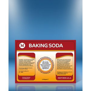 Baking Soda 2,5 kg - Minerala - Baksoda - Poeder schoonmaken - Schoonmaaksoda - Voordeelverpakking - Natriumbicarbonaat - Bicarbonaat - Bicarbonate - Zuiveringszout - Bakpoeder - Baking Powder