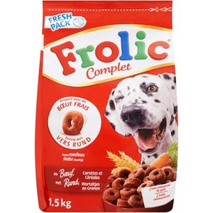 Frolic met rundvlees hondenvoer 1,5 kg