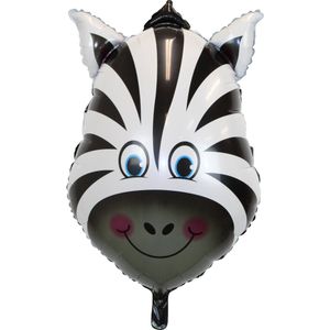 Zebra Ballon Jungle Safari Helium Ballonnen Verjaardag Versiering Feest Decoratie XL Formaat 90 CM Met Rietje – 1 Stuk