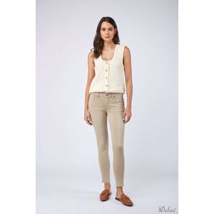 Broek Toxik3 normale taille push-up skinny beige