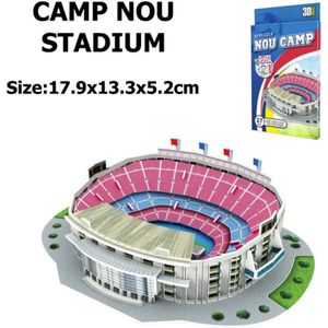 Camp Nou Stadion 3D Puzzel - Bouw Je Eigen FC Barcelona Voetbalstadion Model - Perfect Cadeau voor Voetballiefhebbers