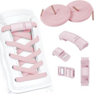 Elastische veters met magneetsluiting - 2 paar voor sport- en vrijetijdsschoenen van rubber, zonder knopen