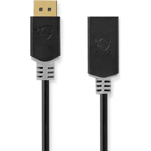Nedis DisplayPort-Kabel - DisplayPort Male - HDMI Connector - 4K@30Hz - Verguld - 0.20 m - Rond - PVC - Antraciet - Doos