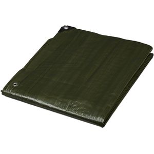 Groen afdekzeil 120g/m² met ringen 3 x 4 m - universeel bouwzeil - scheurvast