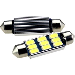 C5W autolamp 2 stuks | LED festoon 42mm | 9-SMD - 1.68W - 290 Lm - 6000K - heatsink | CAN-BUS 12 V DC