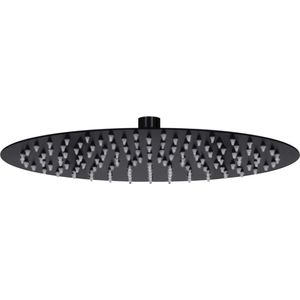 vidaXL - Regendouchekop - rond - 30 - cm - roestvrij - staal - zwart