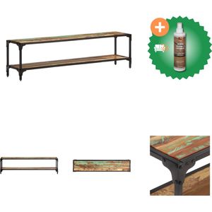 vidaXL Tv-meubel 150x30x40 cm massief gerecycled hout - Kast - Inclusief Houtreiniger en verfrisser