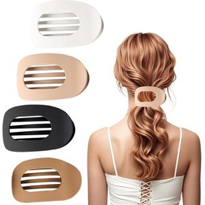 Set of 4 Large Non Slip Hair Clips for Women - Stylish Hairpins for Thick Hair - Ideal for Daily Use and Special Occasions (10 x 6 cm Black)